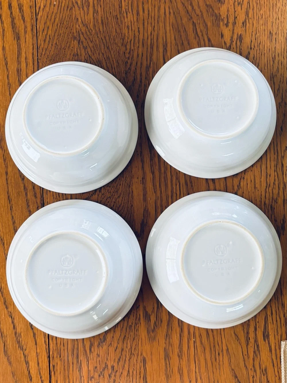 Pfaltzgraff White Porcelain Dessert Bowls - Set of 4 cereal bowls 2 serving bowl